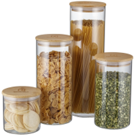 Conjunto de Potes Herméticos Porta-Mantimentos com Tampa de Bambu 4 peças - Electrolux na Americanas