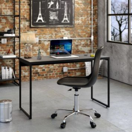 Mesa de Escritório Studio Preta 120cm na Mobly