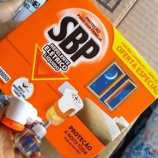 Repelente Elétrico Líquido SBP 45 Noites Novo Aparelho + Refil na Amazon