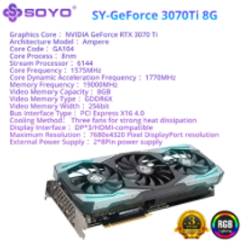 Placa de Video SOYO World Premiere SY-Geforce 3070Ti 8 G na Aliexpress