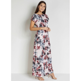 Rosalie - Vestido com Recorte Floral Rosê Moda Evangélica na Posthaus