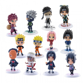 12 Peças de Figuras de Ação Naruto pvc na Sou Barato