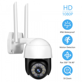 Câmera de segurança sem fio 1080p HD Wi-Fi com visão noturna infravermelha na Sou Barato