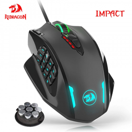 Mouse Gamer Redragon Impact M908 RGB 12400 Dpi 12 Botões Programáveis Black na Aliexpress