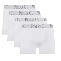 Kit Com 4 Cuecas Boxer Algodão Extreme Brancas - Polo Cycle na Marisa