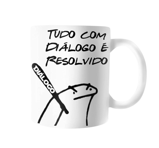 Caneca Meme Flork Dialogo na Amazon