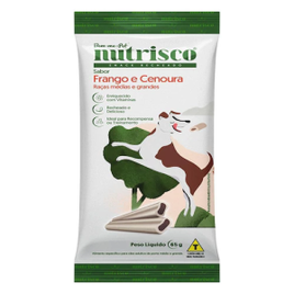 Petisco Snacks Recheados Nutrisco Cães Frango e Cenoura Raças Médias e Grandes 65g na Casas Bahia