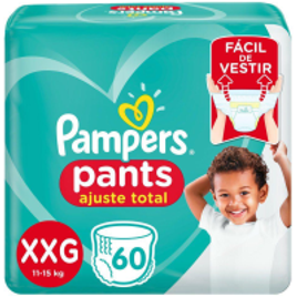 Fralda Pampers Pants Ajuste Total XXG - 60 Unidades na Casas Bahia