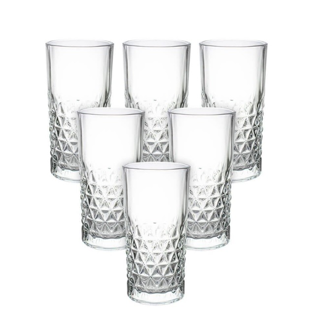 Jogo de Copos de Vidro 350ml 6 peças Geometric – Casambiente na Casas Bahia