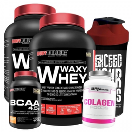 Kit 2x Whey Protein 900g + Colágeno + Bcaa + Coqueteleira na Americanas