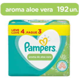 Lenços Umedecidos Pampers Aroma de Aloe Vera - 192 Unidades na Americanas