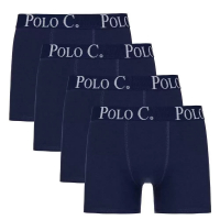 Kit Com 4 Cuecas Boxer Algodão Extreme Azul Marinho - Polo Cycle na Marisa