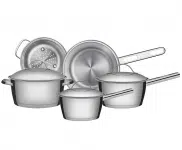 Jogo de Panelas com Fundo Triplo 5 Peças Tramontina Inox na Amazon