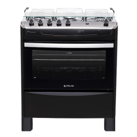 Fogão de Piso New Fastcook 5 Bocas Atlas Preto Bivolt na Casas Bahia