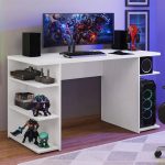 Mesa para Computador Gamer Escrivaninha 9409 Madesa – Branco na Amazon