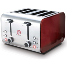 Torradeira 4 Pães 1500W Vermelha MasterChef - 220v na Casas Bahia