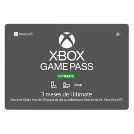 Gift Card Digital Xbox Game Pass Ultimate - 3 meses na Ponto