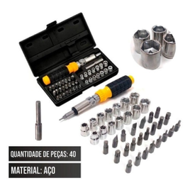 Jogo De Soquetes Titanium 1/4 Com 41 Peças 5520 na Ponto