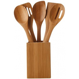 Conjunto Utensílios 6 Peças Bambu Maxwell & Williams na Amazon
