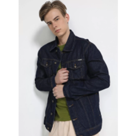 Jaqueta Jeans Zune Bolsos Azul-Marinho na Kanui