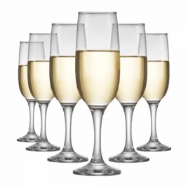 Jogo de 6 Taças Champanhe Roma Vidro 215ml Cada na Americanas
