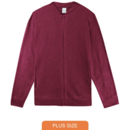 Malwee Plus - Jaqueta Bordo Moletom Flanelado Feminino na Posthaus