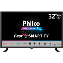 Smart TV LED 32" Philco HD Wifi Processador Gráfico Triple Core Dolby Áudio 2 HDMI 1 USB - PTV32D10N5SKH na Eletrum