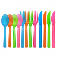 Party Essentials Conjunto De Talheres De Plástico Rígido, 288 Peças/96 Conjuntos na Amazon