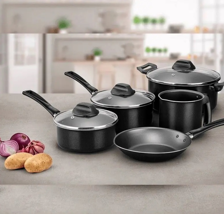 Conjunto de Panelas Antiaderente 5 Peças Preto Continental na Amazon