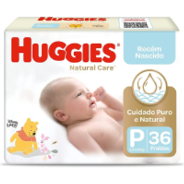 Fralda Huggies Natural Care P - 36 Unidades na Amazon