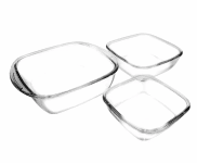 Conjunto de Assadeiras de Vidro Sempre – Quadrado 3 Peças na Magazine Luiza