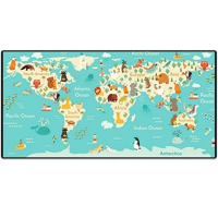 Mouse Pad Gamer Speed Extra Grande 70x35cm - Mapa Mundi Animais - Exbom - Marketplace na Amazon
