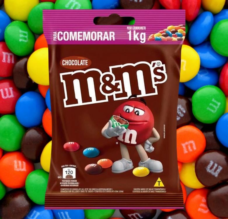M&M`S Confeito Chocolate Ao Leite 1Kg Mars na Casas Bahia