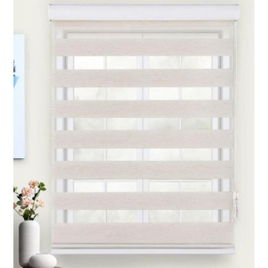 Persiana Rolo Duplo Zebra Sunny Linho 100 (L) x 220 (A) Cortina Double Vision com Bandô 1,00 X 2,20 na Casas Bahia