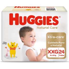 Fralda Huggies Natural Care Tam XXG - 24 Unidades na Amazon