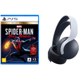 Headset Sem Fio Pulse 3D + Jogo Marvel's Spider-man: Miles Morales Edição Ultimate - PS5 na Americanas