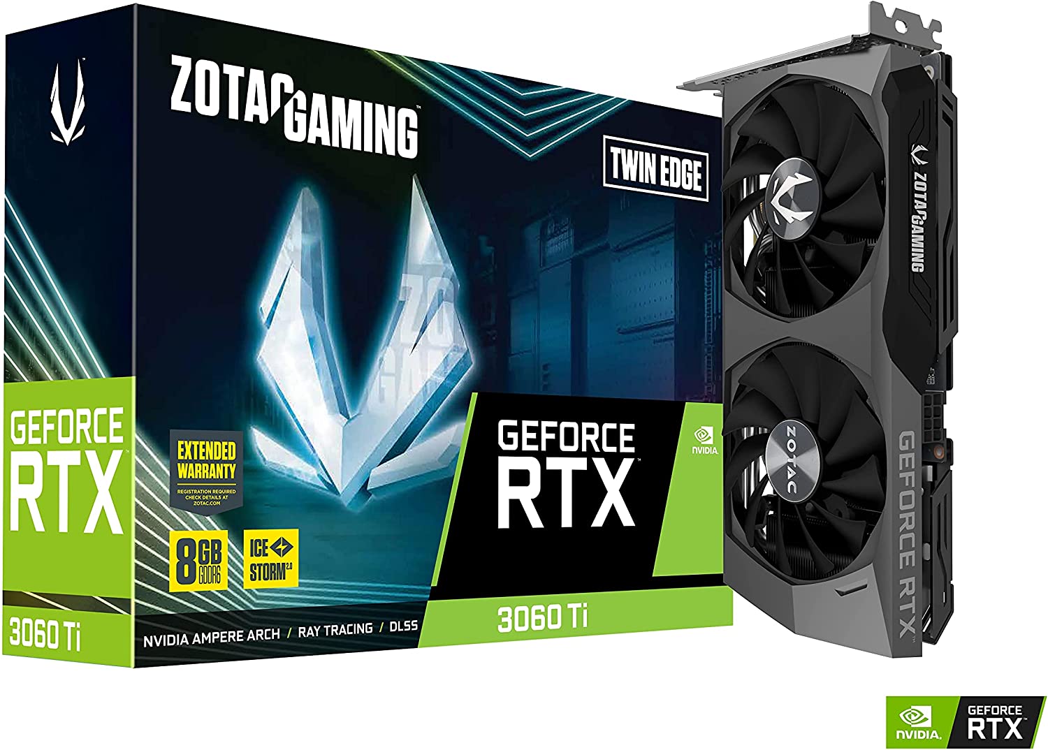 Placa de Vídeo Zotac Gaming – GeForce RTX 3060 Ti Twin Edge LHR 8GB GDDR6 – ‎ZT-A30610E-10MLHR na Amazon