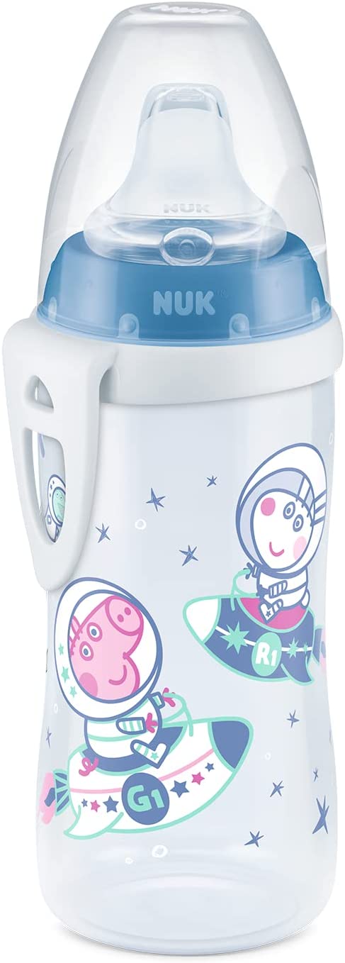 Copo Antivazamento Active Cup Peppa Pig NUK 300ml – Azul na Amazon