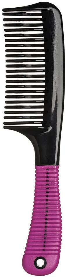 Pente Com Dentes Ondulados E Cabo Com Suporte De Borracha, Ricca, Preto, Ricca – Preto na Amazon