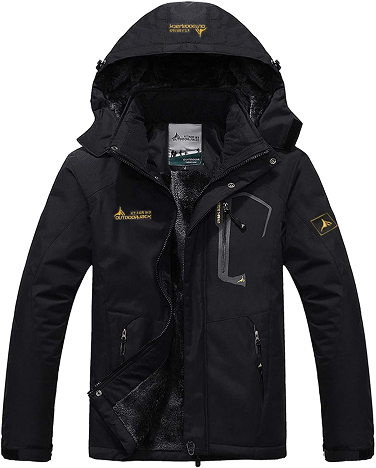 Domary Casaco impermeável masculino para esqui Casaco impermeável para esqui Casaco impermeável para inverno Casaco quente de inverno para acampament na Amazon