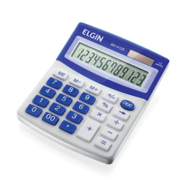 Calculadora de Mesa Elgin Visor com 12 Digitos Azul na Ponto