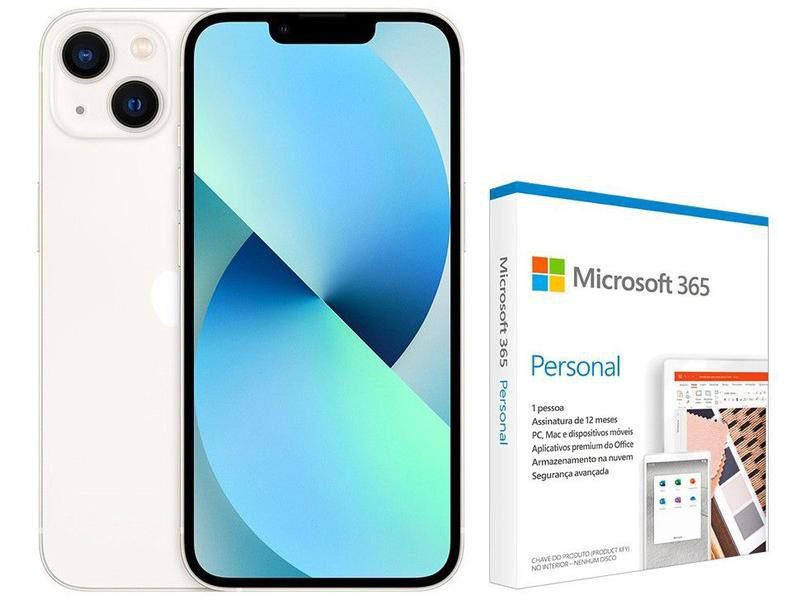 Apple iPhone 13 128GB Tela 6,1” 12MP – iOS + Microsoft 365 Personal Office 365 apps 1TB na Magazine Luiza