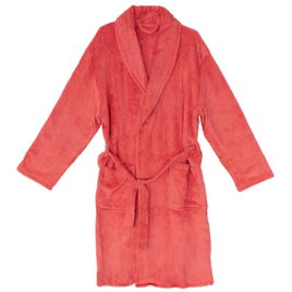 Roupão Feminino Camesa Aveludado Quimono Manga Longa - Vermelho na Extra