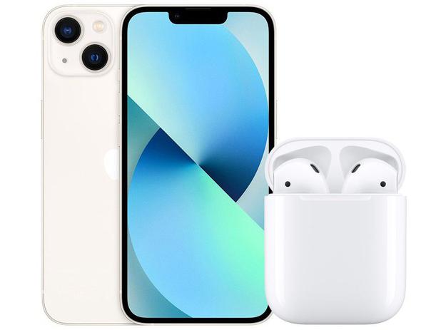 Apple iPhone 13 128GB Estelar Tela 6,1” 12MP – iOS + AirPods Apple com Estojo de Recarga – Magazine na Magazine Luiza