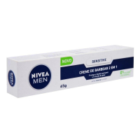 NIVEA MEN Creme De Barbear Sensitive 2 Em 1 65g na Amazon