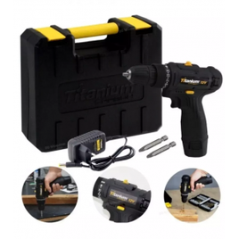 Furadeira Parafusadeira a Bateria 3/8 12v Titanium Carbom 1000RPM 20 MN na Americanas