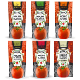 Kit Molho Heinz Tradicional + Manjericão + Bolonhesa + Azeitona + Arrabiata + Cogumelo na Casas Bahia