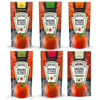 Kit Molho Heinz - Tradicional + Manjericão + Bolonhesa + Azeitona + Arrabiata + Cogumelo na Casas Bahia