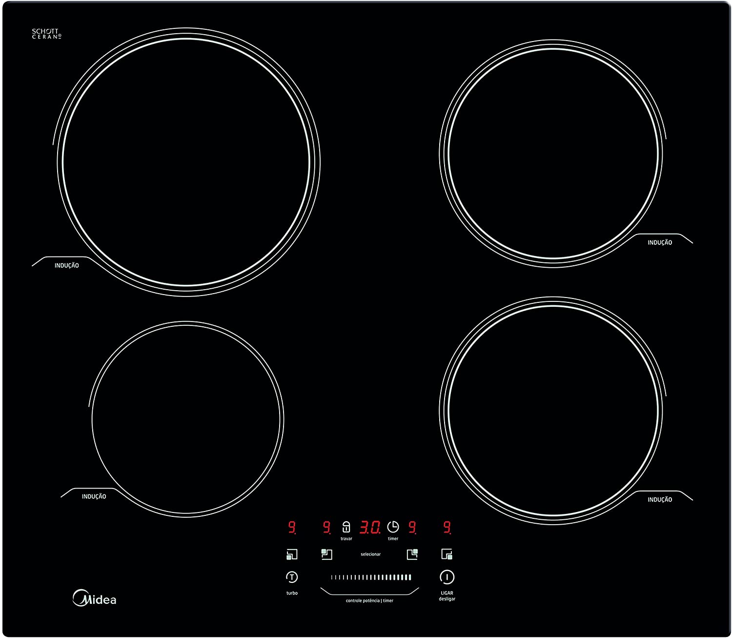 Cooktop de Indução 4 Bocas Springer Midea – CYB40P2 na Amazon