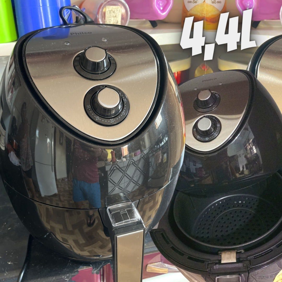 Fritadeira Elétrica Sem Óleo Air Fryer Philco Saúde Inox 4,4L – Preta na Casas Bahia